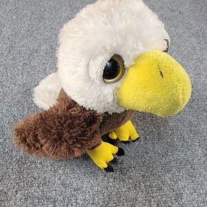The Petting Zoo Bald Eagle Plush Brown White Stuffed Animal Big Eyes 9 Inch 2016